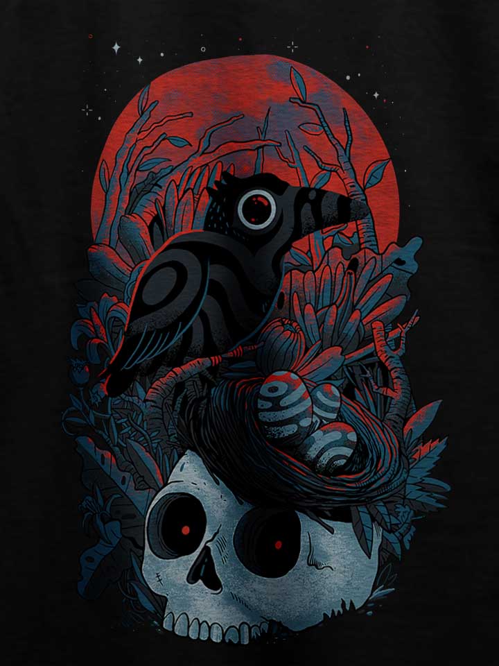raven-skull-t-shirt schwarz 4