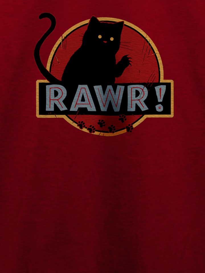 rawr-jurrasic-cat-t-shirt bordeaux 4