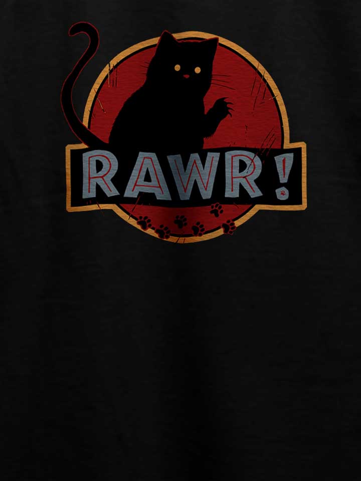 rawr-jurrasic-cat-t-shirt schwarz 4