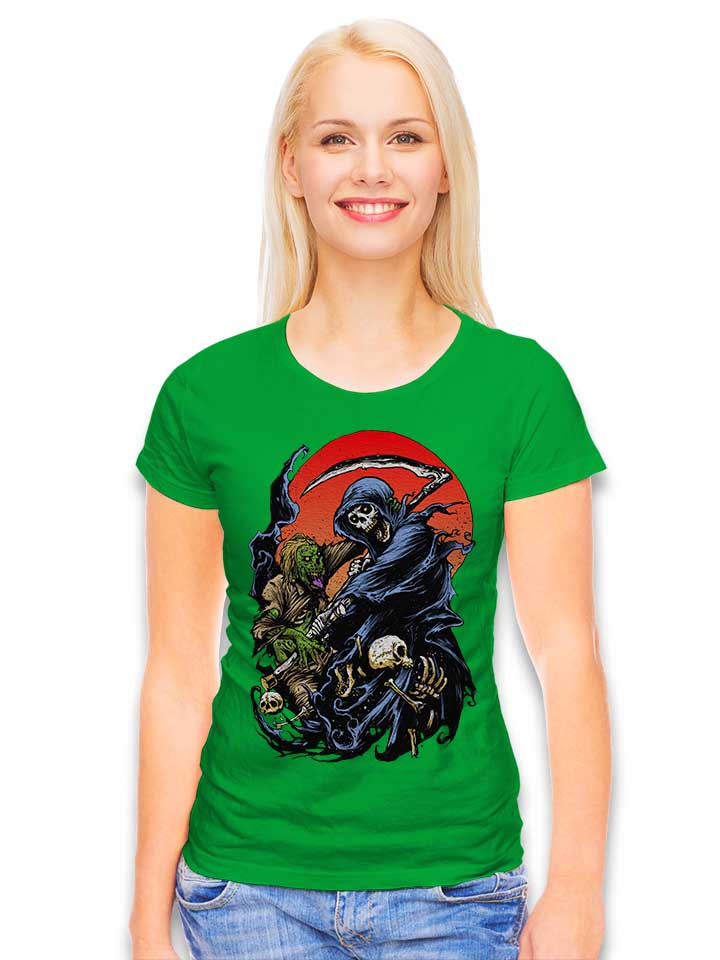 reaper-zombie-damen-t-shirt gruen 2