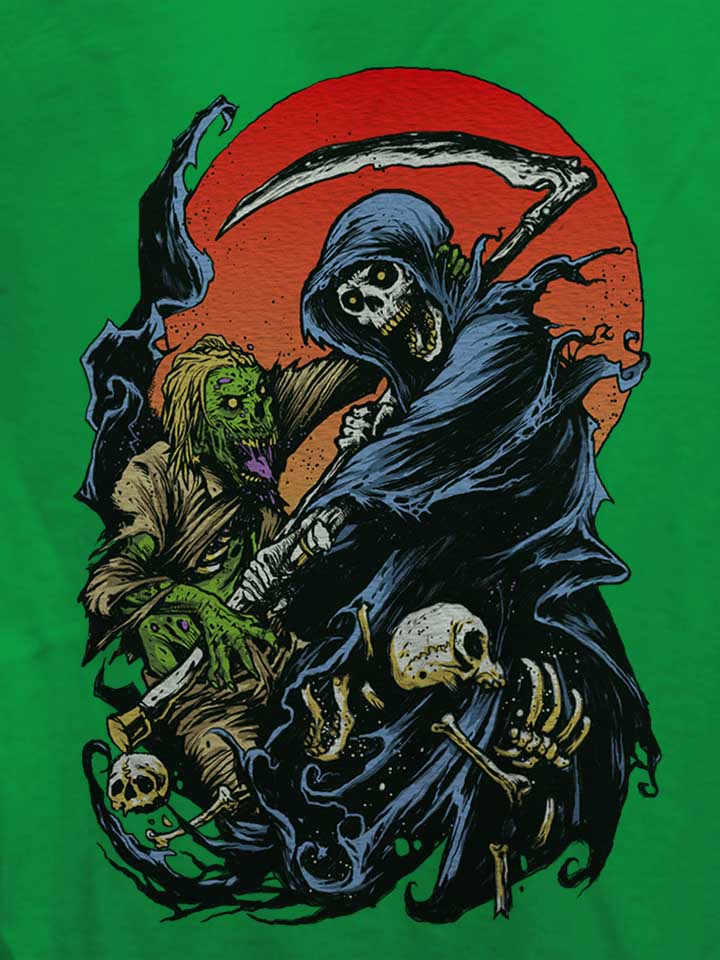 reaper-zombie-damen-t-shirt gruen 4
