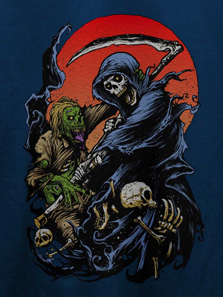 reaper-zombie-t-shirt dunkelblau 4