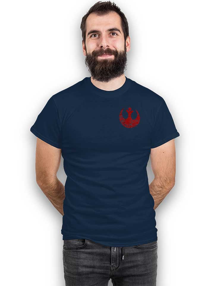 rebel-alliance-logo-chest-print-t-shirt dunkelblau 2