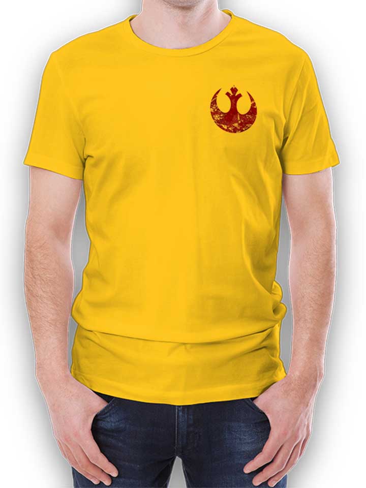 Rebel Alliance Logo Chest Print T-Shirt giallo L