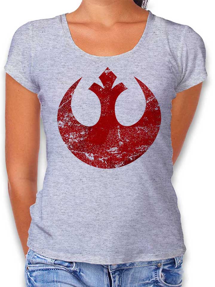 Rebel Alliance Logo Damen T-Shirt grau-meliert L