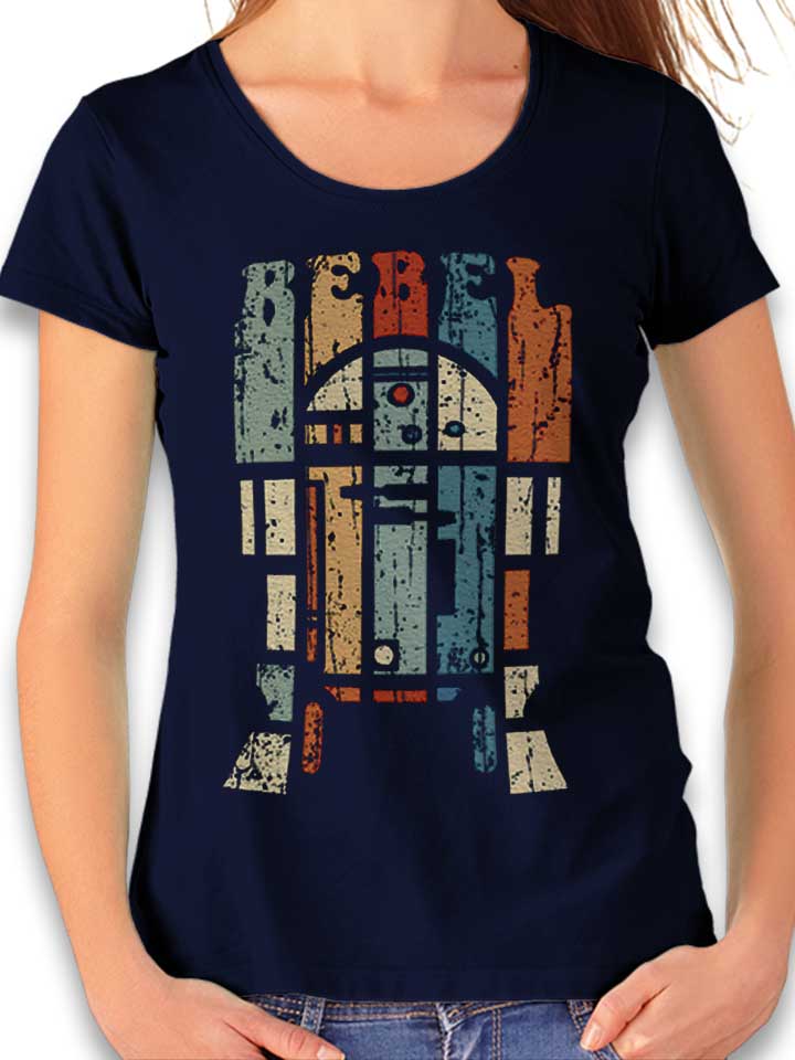 Rebel Droid Damen T-Shirt dunkelblau L