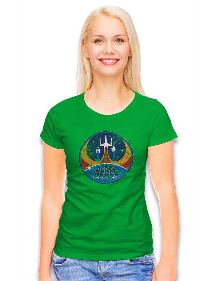 rebel-flight-academy-vintage-damen-t-shirt gruen 2
