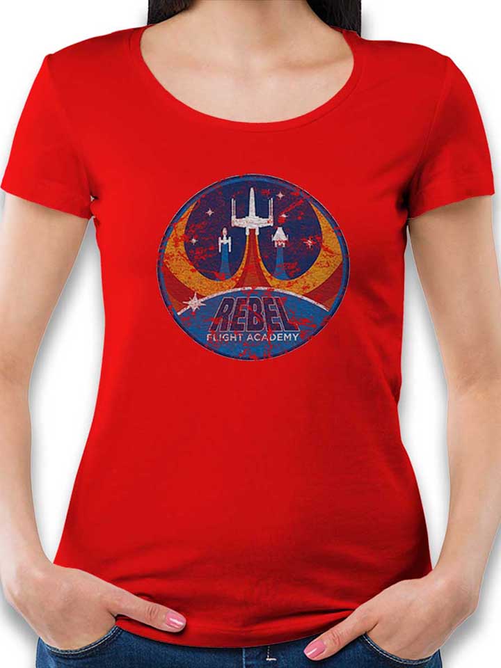 Rebel Flight Academy Vintage Damen T-Shirt rot L