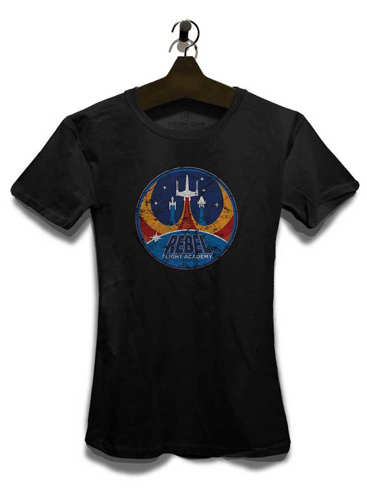 rebel-flight-academy-vintage-damen-t-shirt schwarz 3