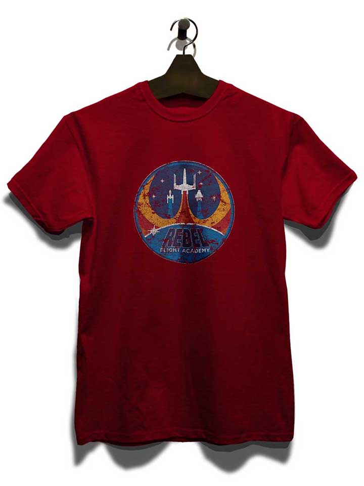 rebel-flight-academy-vintage-t-shirt bordeaux 3