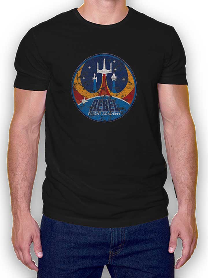rebel-flight-academy-vintage-t-shirt schwarz 1