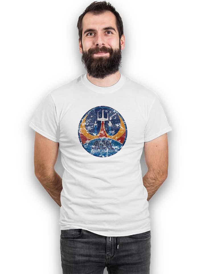 rebel-flight-academy-vintage-t-shirt weiss 2