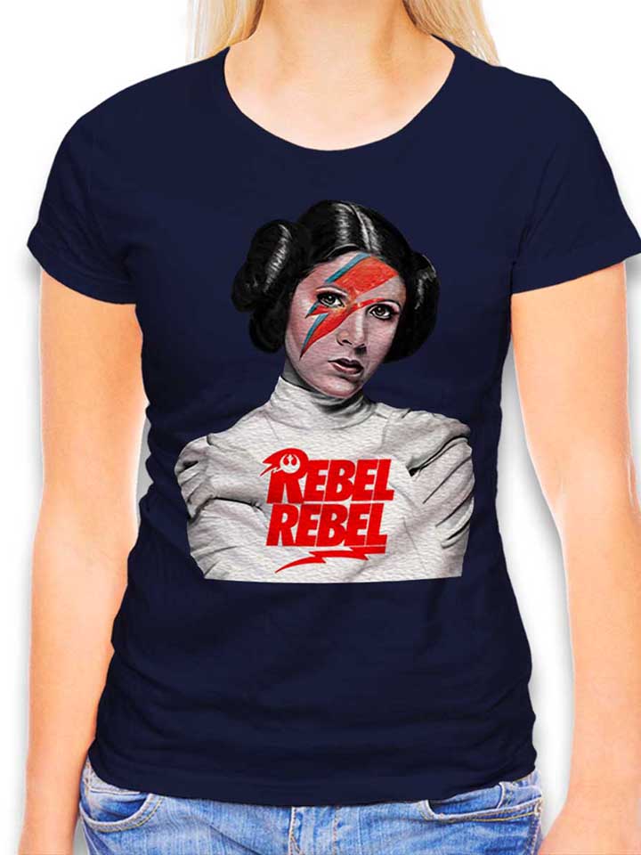 Rebel Rebel Leia Damen T-Shirt dunkelblau L