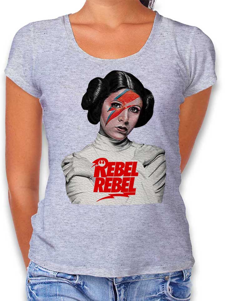 Rebel Rebel Leia Damen T-Shirt grau-meliert L