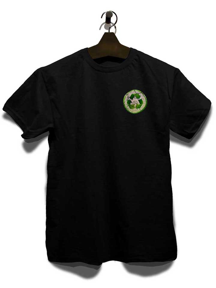 recycle-02-vintage-chest-print-t-shirt schwarz 3