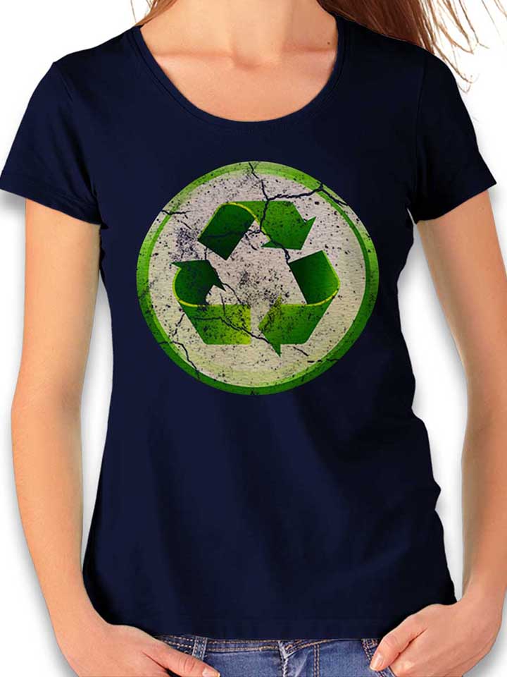 recycle-02-vintage-damen-t-shirt dunkelblau 1