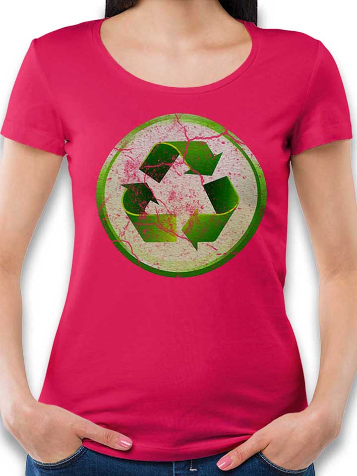 recycle-02-vintage-damen-t-shirt fuchsia 1