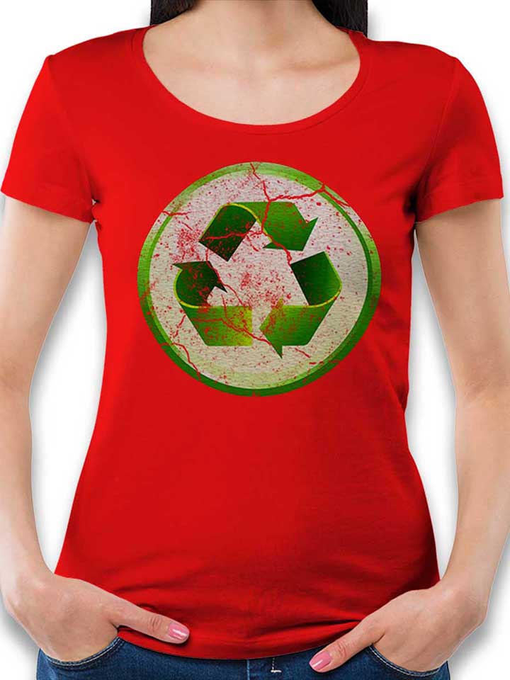 Recycle 02 Vintage Damen T-Shirt rot L