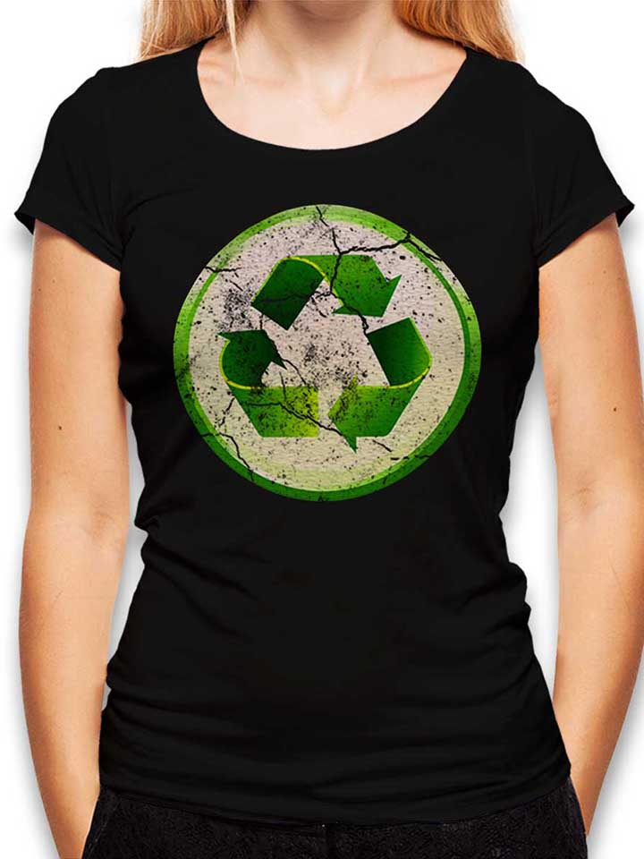 recycle-02-vintage-damen-t-shirt schwarz 1