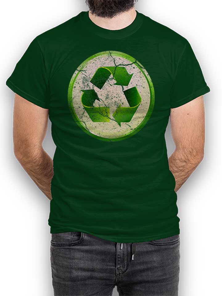 Recycle 02 Vintage T-Shirt dunkelgruen L