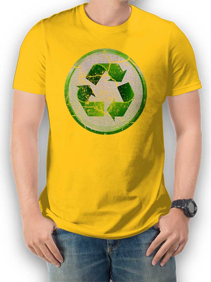 Recycle 02 Vintage T-Shirt yellow L