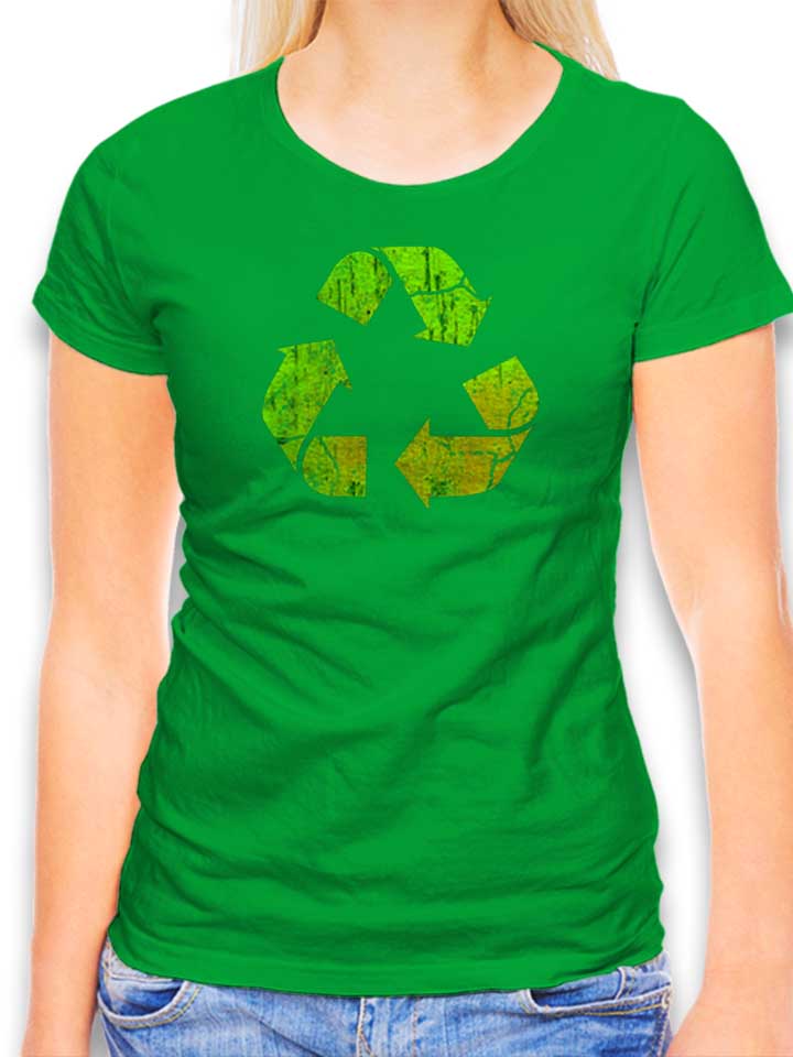 Recycle Vintage Damen T-Shirt gruen L