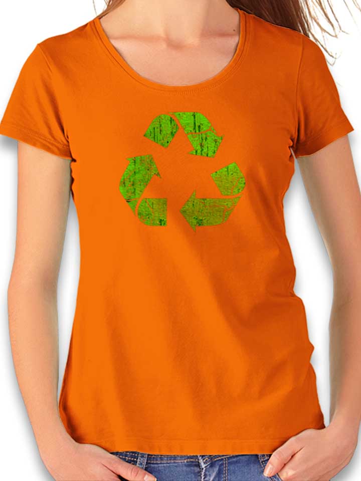 recycle-vintage-damen-t-shirt orange 1