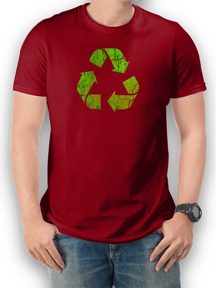 Recycle Vintage Camiseta burdeos L