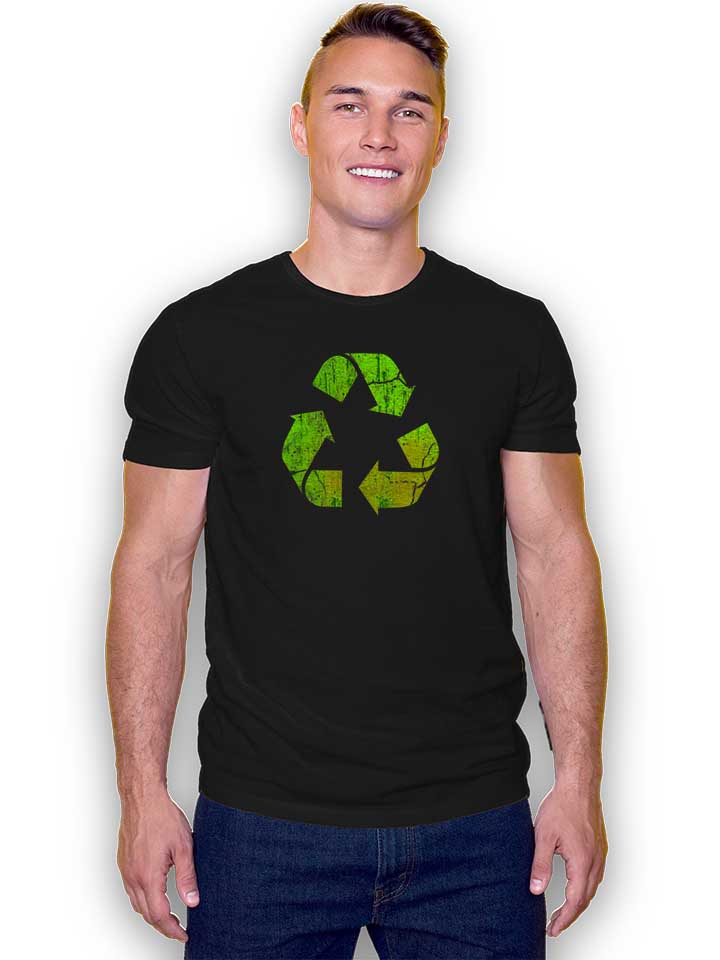 recycle-vintage-t-shirt schwarz 2