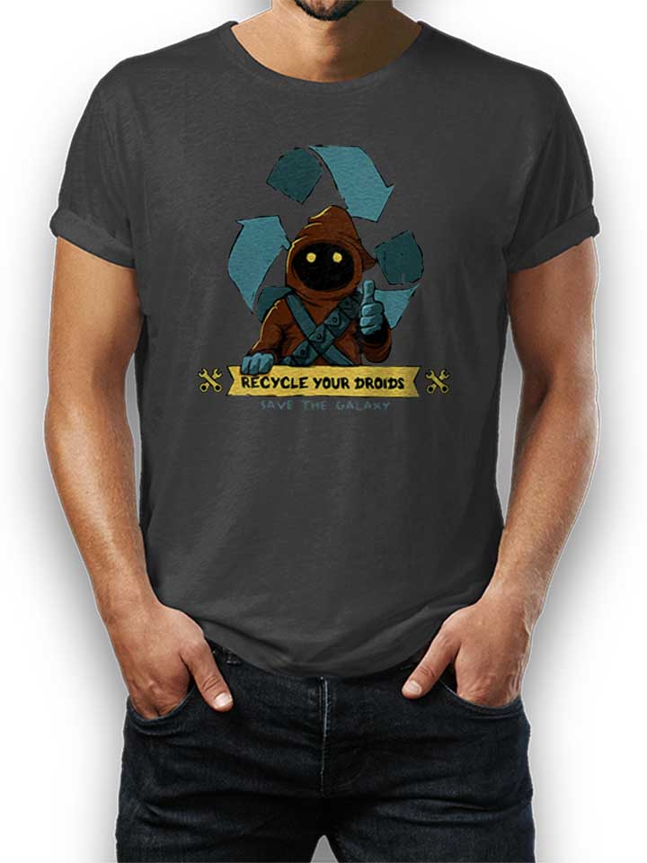 recycle-your-droids-save-the-galaxy-t-shirt dunkelgrau 1