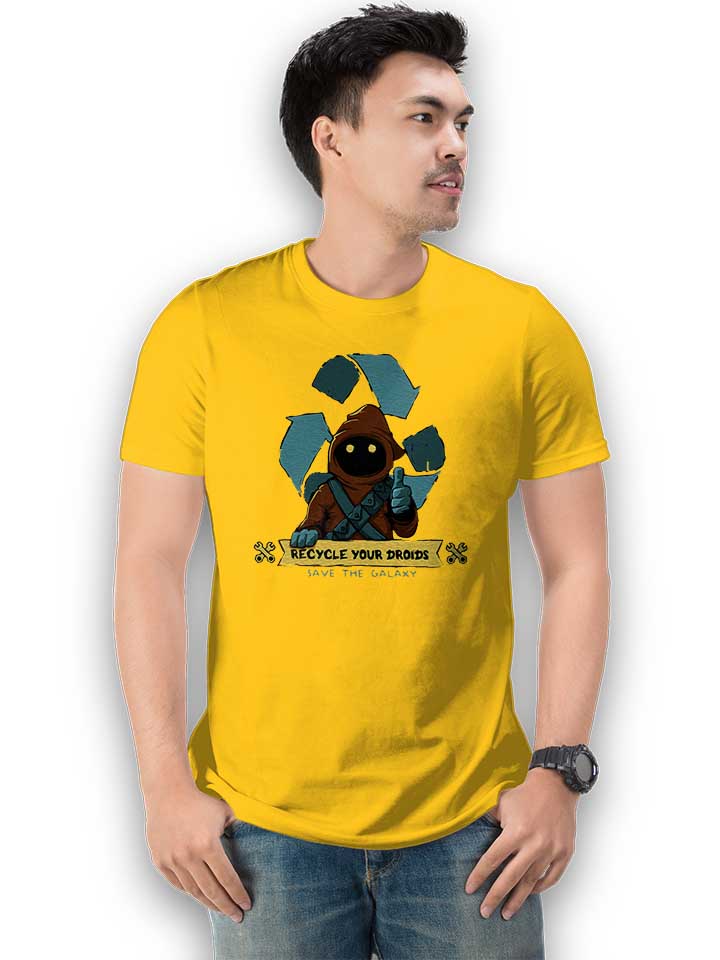 recycle-your-droids-save-the-galaxy-t-shirt gelb 2
