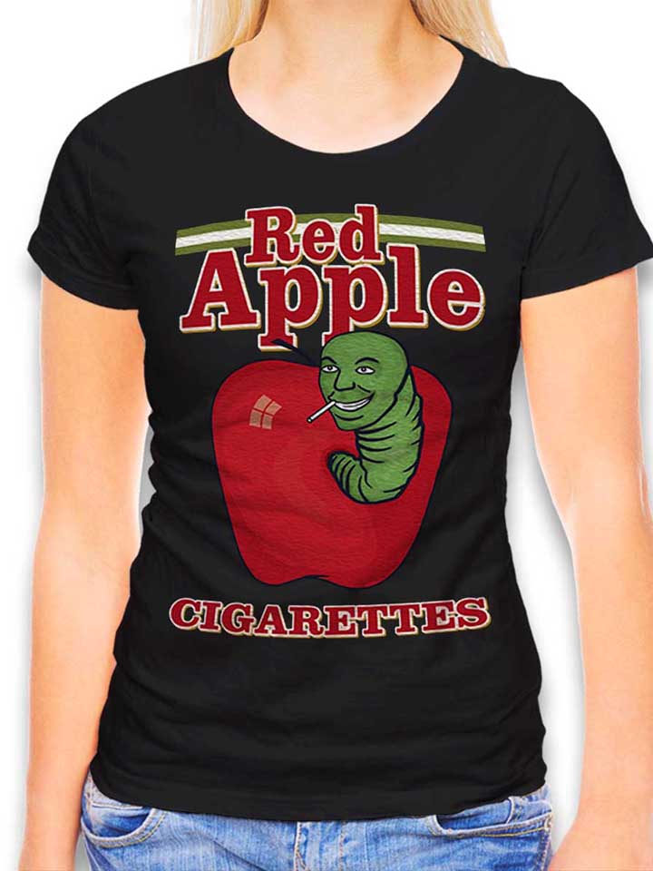 Red Apple Tarantino Womens T-Shirt black L