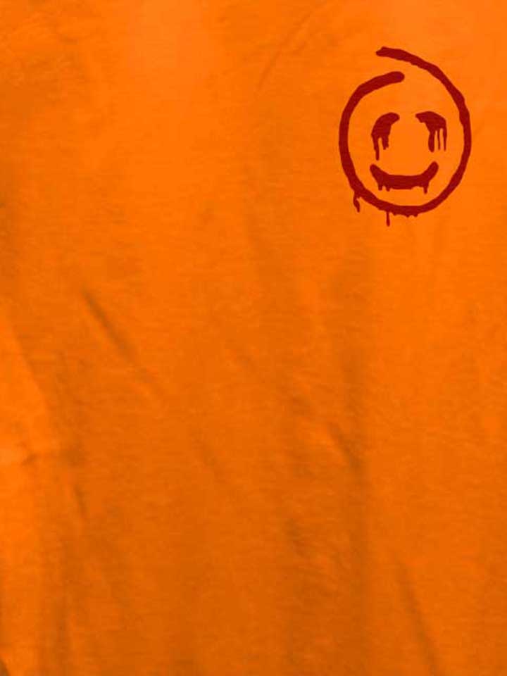 red-john-smiley-chest-print-damen-t-shirt orange 4
