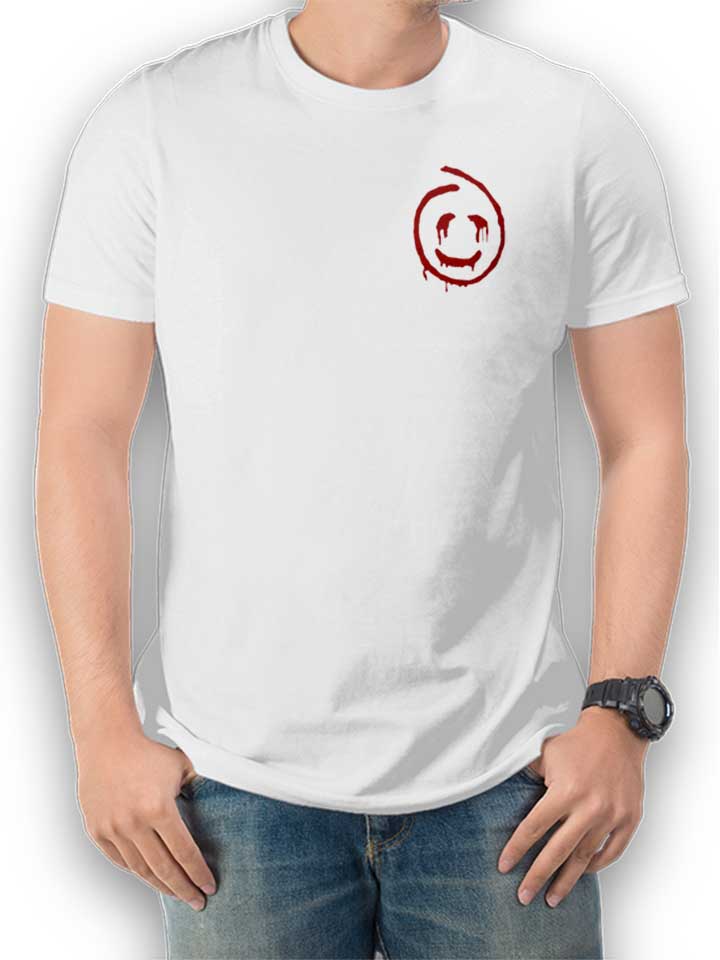 Red John Smiley Chest Print T-Shirt weiss L