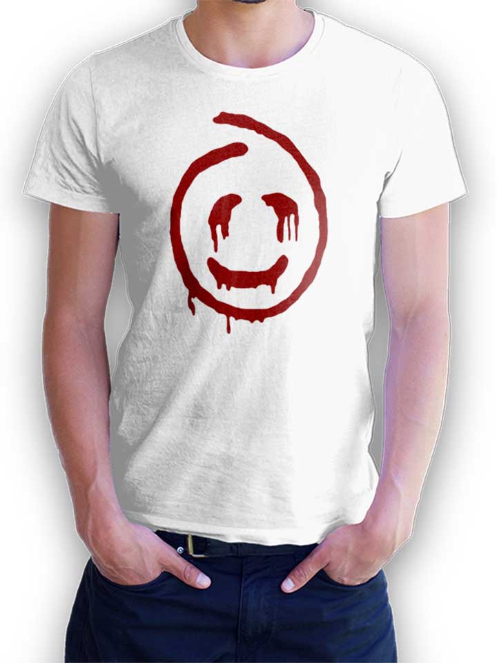 Red John Smiley T-Shirt weiss L