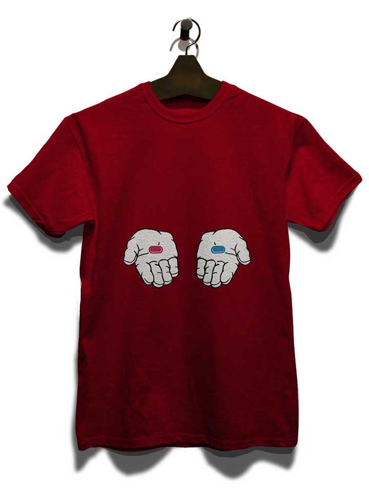 red-pill-blue-pill-t-shirt bordeaux 3