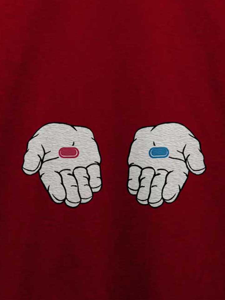 red-pill-blue-pill-t-shirt bordeaux 4