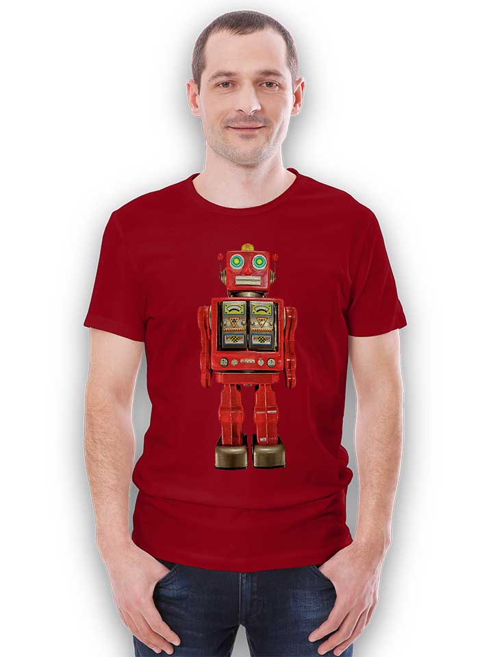 red-tin-toy-robot-pattern-t-shirt bordeaux 2