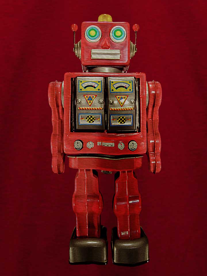 red-tin-toy-robot-pattern-t-shirt bordeaux 4