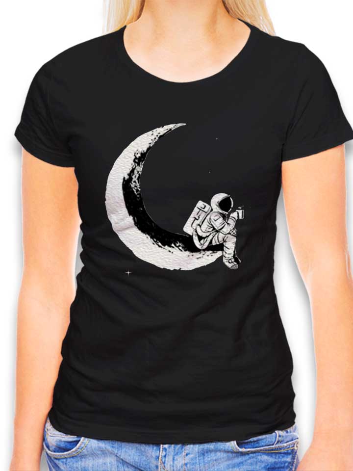 Relax Astronaut Damen T-Shirt schwarz L
