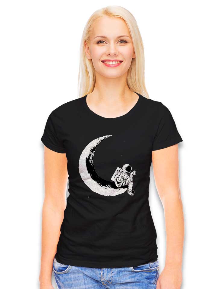 relax-astronaut-damen-t-shirt schwarz 2