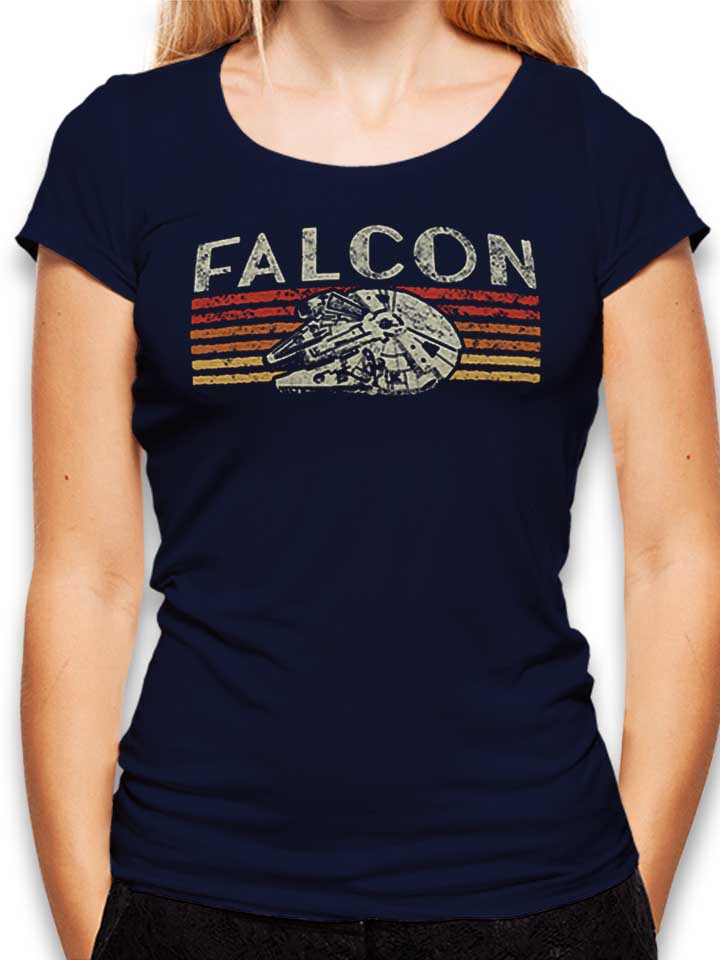 Retro Falcon Damen T-Shirt dunkelblau L