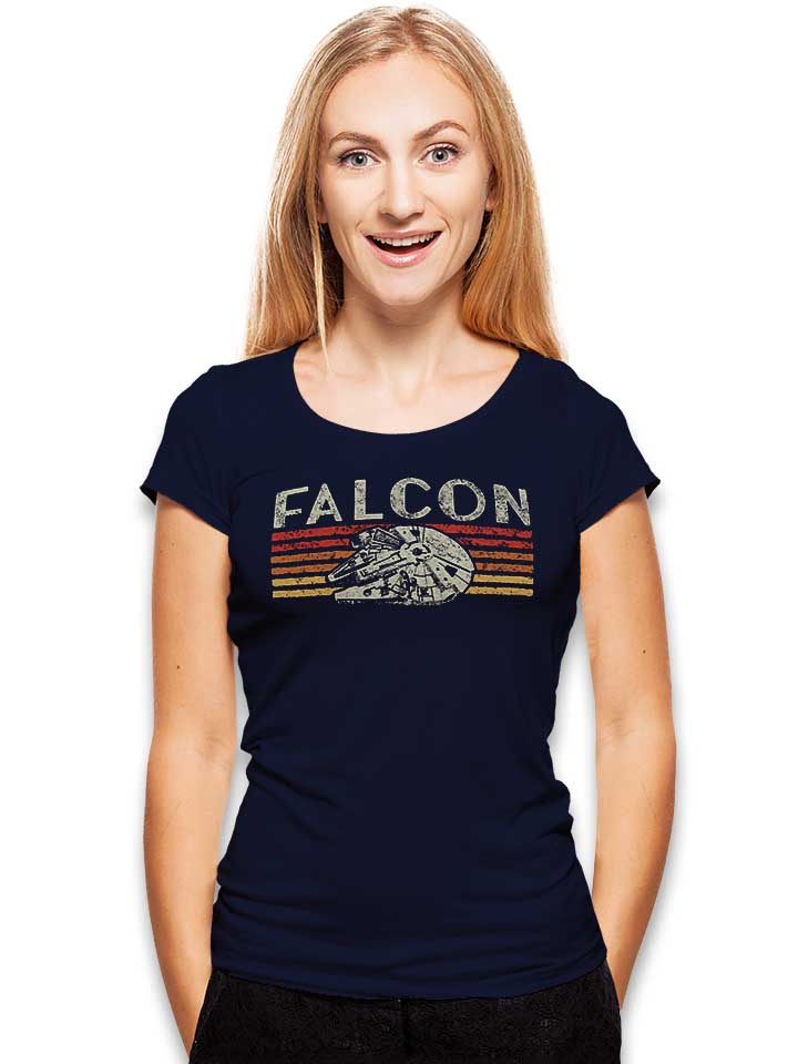 retro-falcon-damen-t-shirt dunkelblau 2