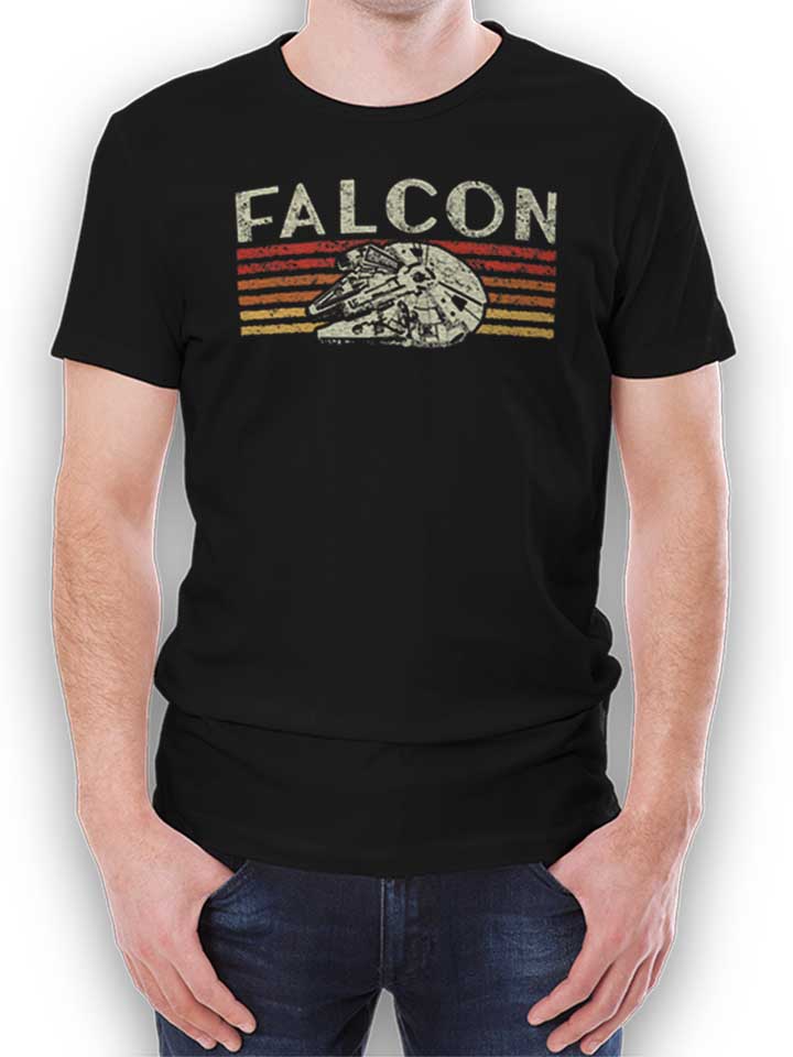 retro-falcon-t-shirt schwarz 1