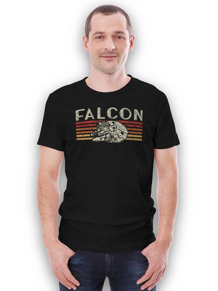 retro-falcon-t-shirt schwarz 2