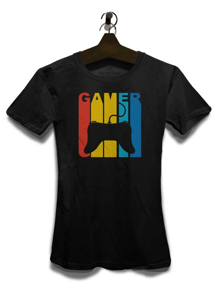 retro-gamer-damen-t-shirt schwarz 3