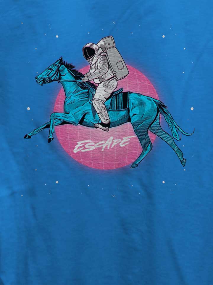 retro-space-escapade-astronaut-damen-t-shirt royal 4