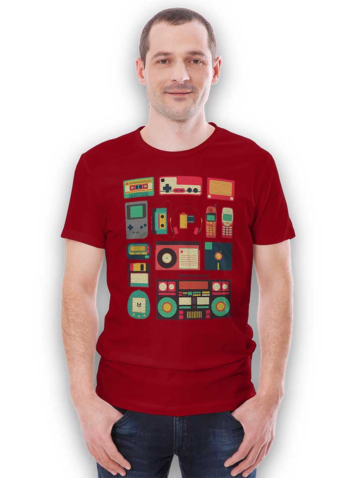 retro-technology-t-shirt bordeaux 2