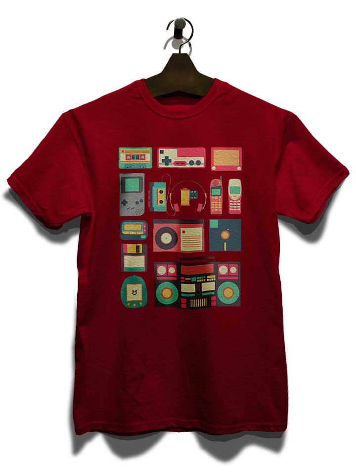 retro-technology-t-shirt bordeaux 3