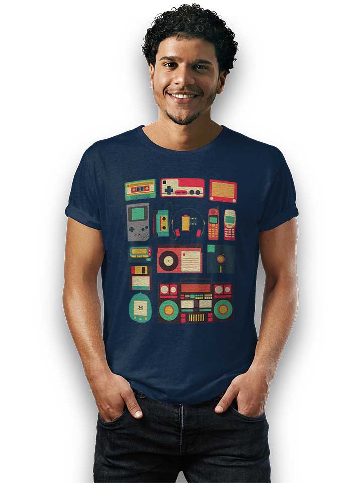 retro-technology-t-shirt dunkelblau 2